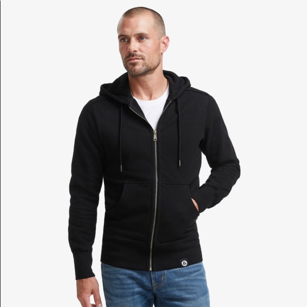 American Giant black full zip hoodie. XL